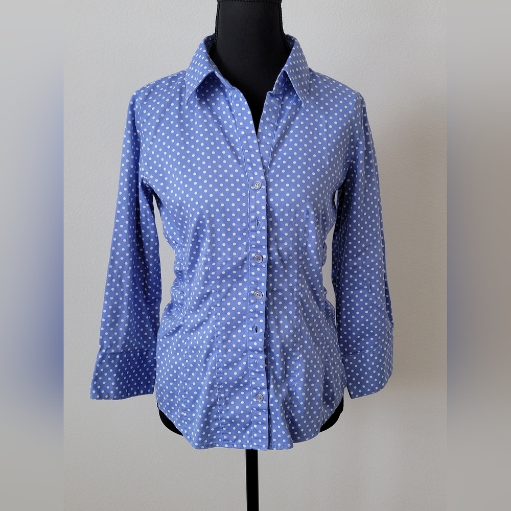 Polka Dot Button-Down Shirt